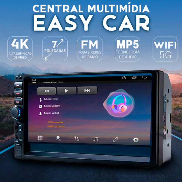 Central Multimídia Universal 7 Polegadas Wifi Gps Mp5 Bluetooth - EasyCar